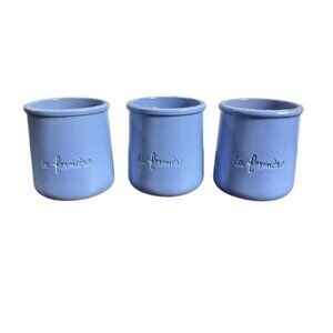 Set of 3 La Fermiere Glazed Terra Cotta Mini Pots DIY Crafts Planter
